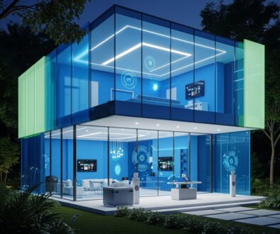 Smart,Home,With,Blue/light,Green,Glassmorphism,Our,Vision,Who,We